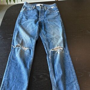 Mother Ripped Superior Blue Jeans